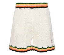 Shorts in cotone crochet chevron