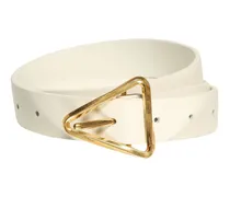 Bottega Veneta Cintura in pelle 2.5cm White-gold