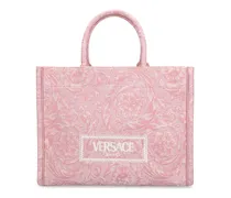 Versace Borsa shopping grande Barocco jacquard Rosa