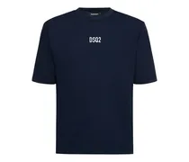 Dsquared2 T-shirt loose fit in cotone Blu