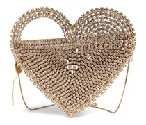 Regina heart crystal top handle bag