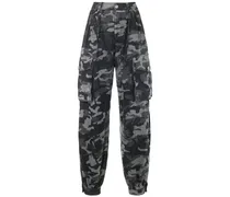 Pantaloni cargo larghi camouflage