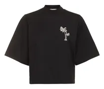 Palms cropped cotton t-shirt