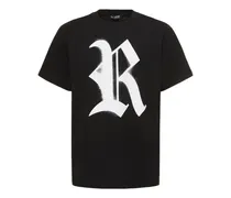 T-shirt con R stampata