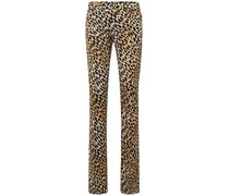 Pantaloni vita bassa leopard
