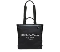 Dolce & Gabbana Borsa shopping in nylon con logo Nero