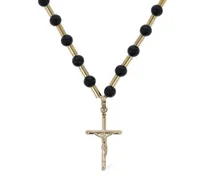 Collana Crucifix a catena con charm
