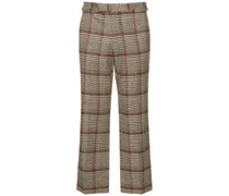 Pantaloni in lana vergine e viscosa