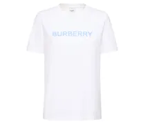 Burberry T-shirt Margott in jersey con logo Bianco