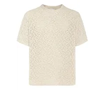 T-shirt in cotone crochet