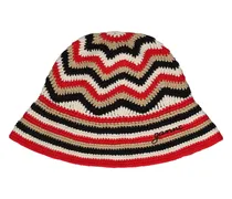 Ganni Organic cotton crochet bucket hat Racing