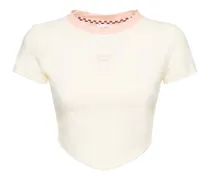T-shirt cropped in cotone stretch