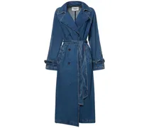 Reformation Trench Hayes in denim di cotone Blu