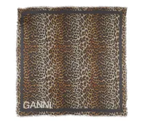 Ganni Sciarpa XXL leopard Leopard