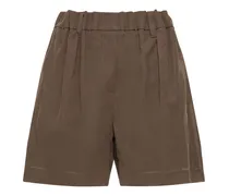 Shorts elasticizzati in gauze di cotone