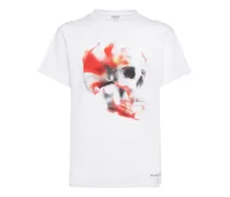 T-shirt Obscured Skull in cotone