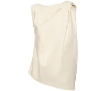 Shoulder-twist cotton linen Top