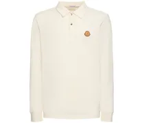 Moncler Polo in cotone con logo Bianco