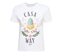 T-shirt Casa Way in jersey con stampa