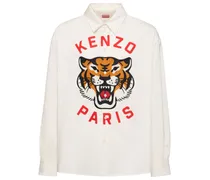 Kenzo Camicia in popeline di cotone / stampa Bianco