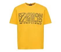 Moncler T-shirt in jersey di cotone Giallo