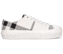 Burberry Sneakers Jack in tela di cotone 20mm Bianco