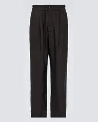 Giorgio Armani Pantaloni sportivi in tessuto tecnico Nero