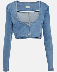 Magda Butrym Top di jeans cropped Blu