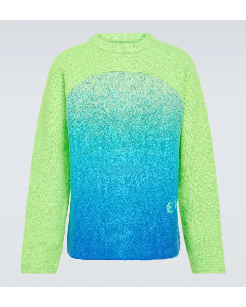 ERL Pullover in maglia di misto mohair Verde