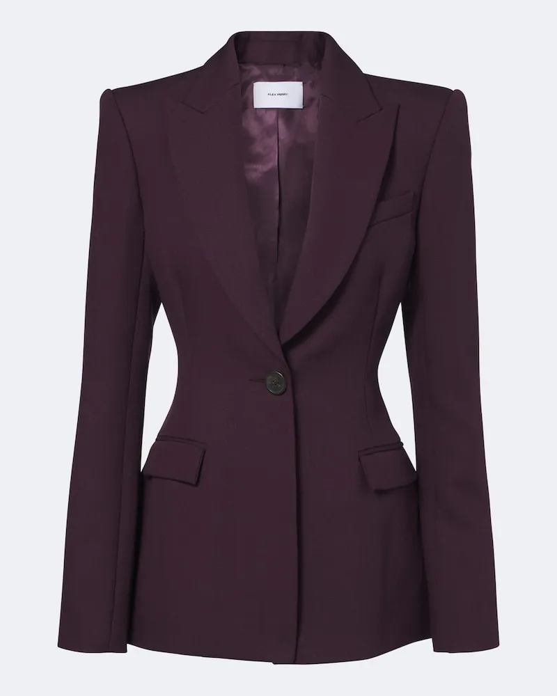 Alex Perry Blazer in lana vergine Viola