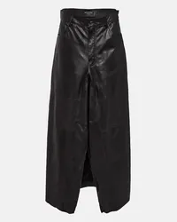 Balenciaga Gonna Apron Pants in pelle Nero