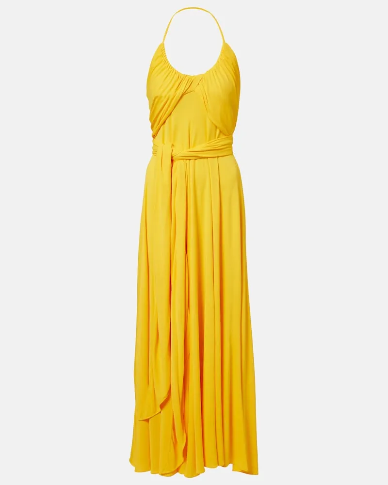 Alaïa Alaïa Abito lungo in jersey Giallo