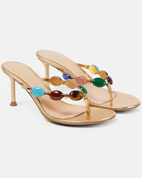 Gianvito Rossi Sandali infradito Shanti in pelle Multicolore