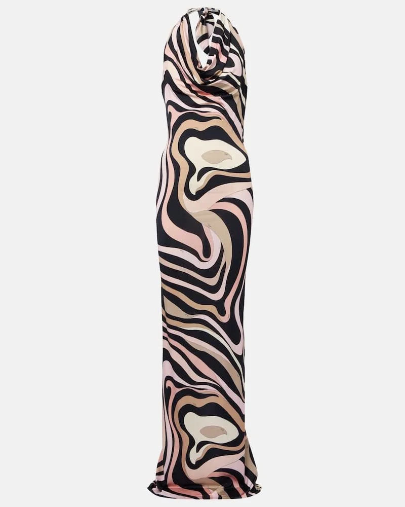 Emilio Pucci Abito lungo Marmo Multicolore