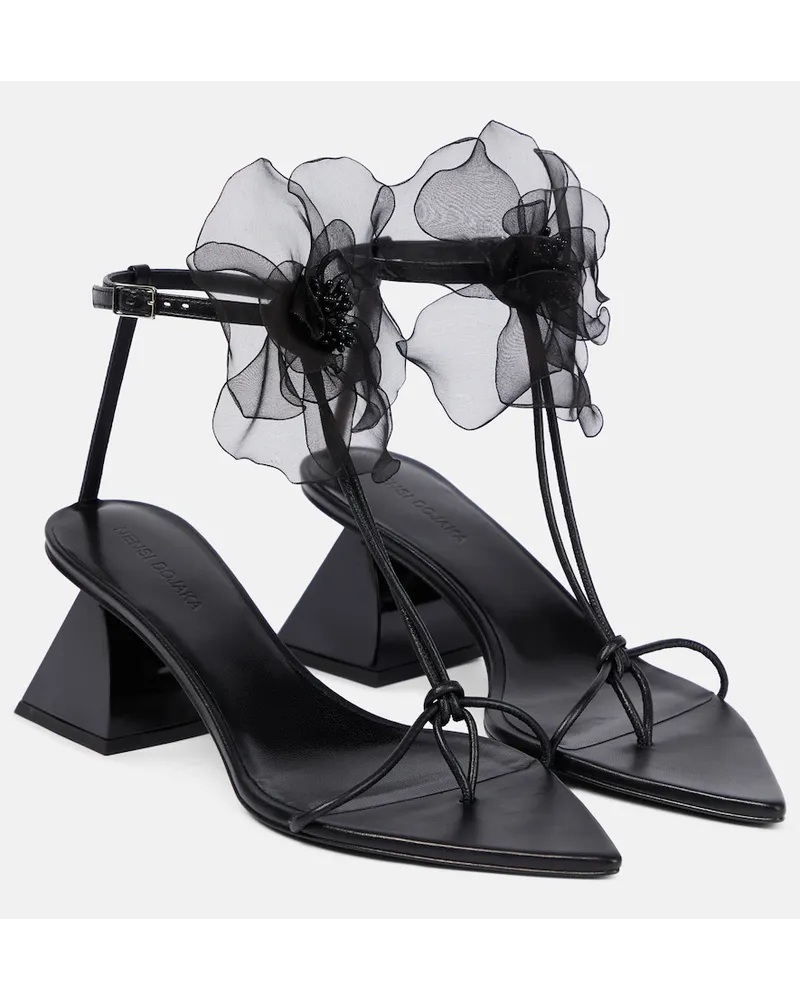 Nensi Dojaka Sandali infradito in pelle Nero