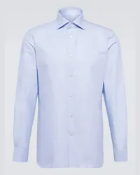 Ermenegildo Zegna Camicia in cotone Blu