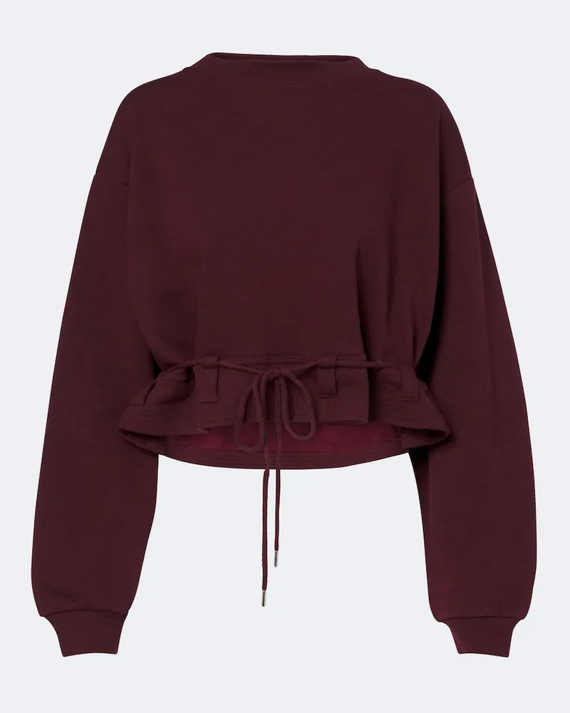 Dries van Noten Felpa in jersey di cotone Borgogna