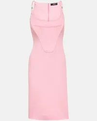 Versace Abito midi in crêpe Rosa