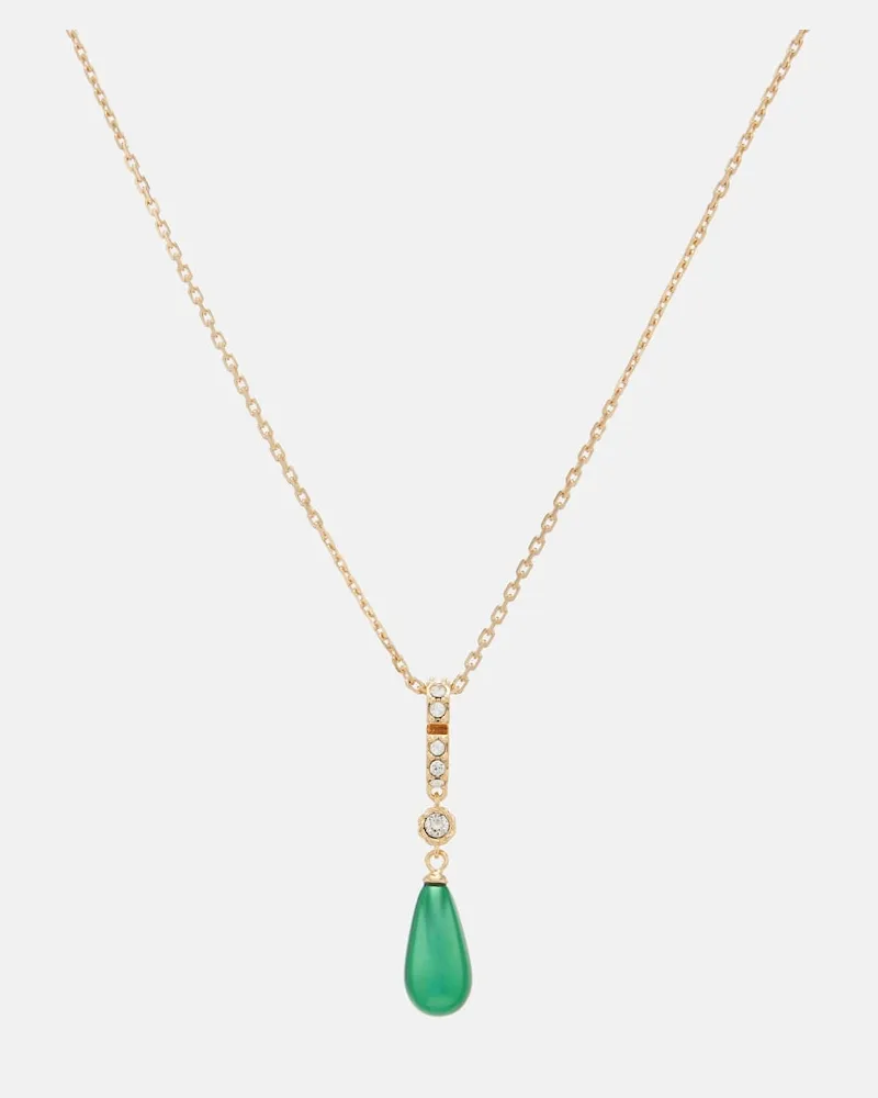 Valentino Garavani Collana con pendente VLogo con cristalli Swarovski Oro