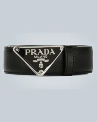 Prada Cintura in pelle saffiano Nero