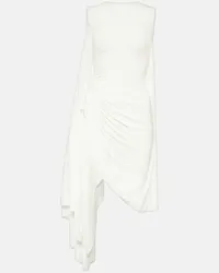 Alaïa Alaïa Miniabito asimmetrico in jersey Bianco