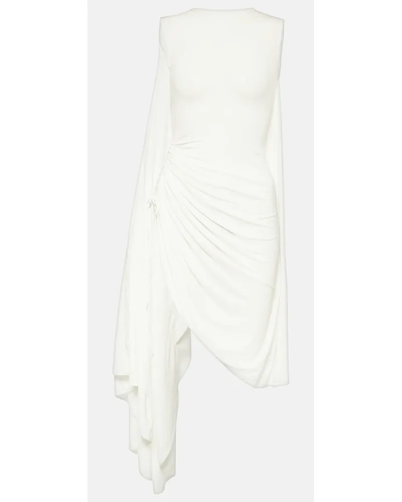 Alaïa AlaÃ¯a Miniabito asimmetrico in jersey Bianco
