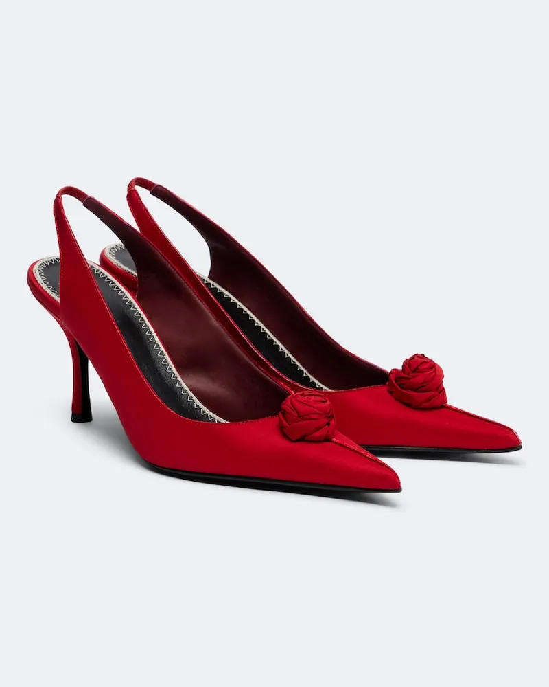 Magda Butrym Pumps in raso di seta Rosso
