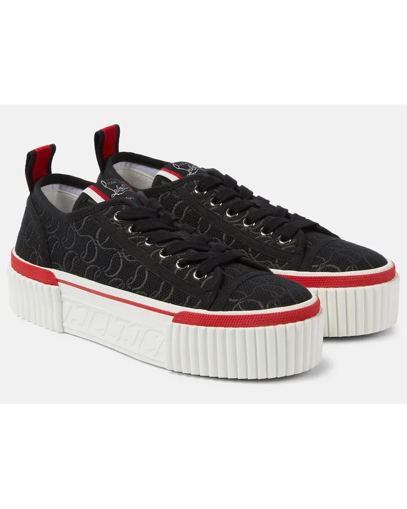 Christian Louboutin Sneakers Super Pedro CL con platform Nero