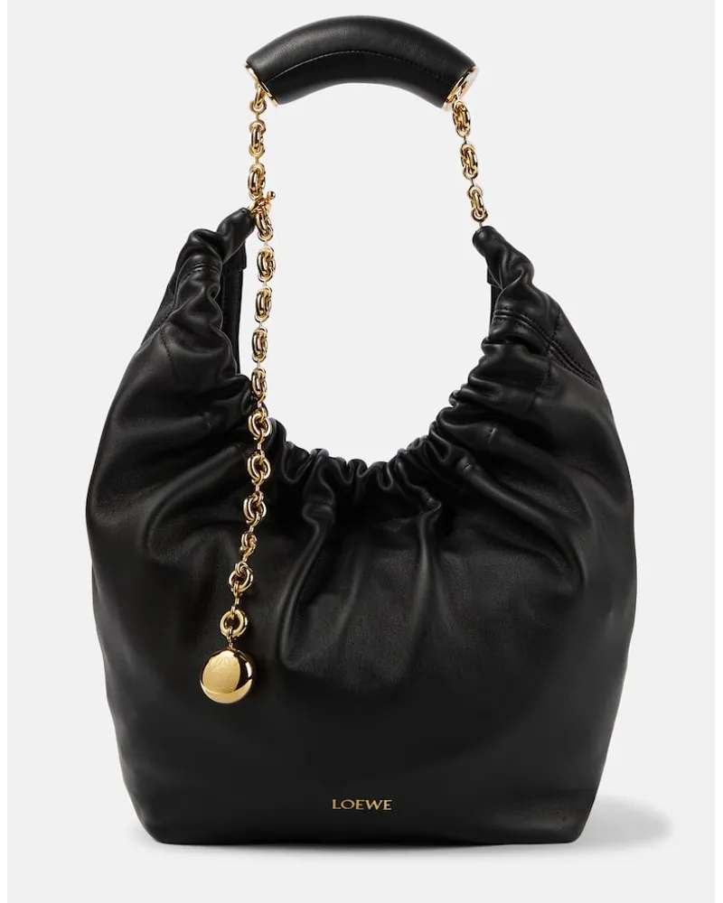 Loewe Borsa a spalla Squeeze Small in pelle Nero