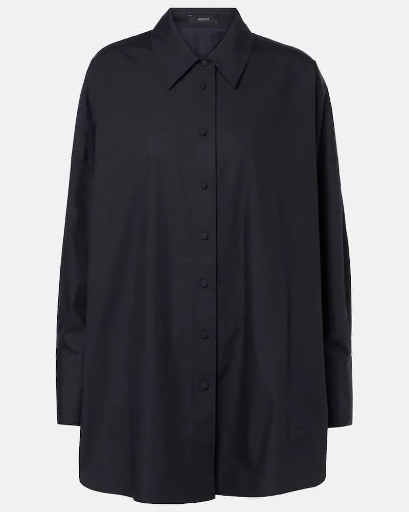 Joseph Camicia Comete in popeline di cotone Blu
