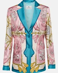 Etro Blazer in seta con stampa Multicolore