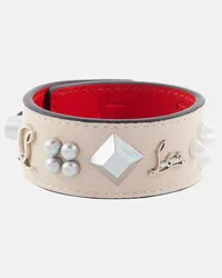 Christian Louboutin Bracciale Paloma in pelle Beige