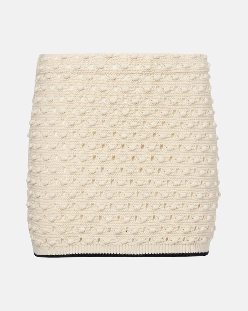 Frame Denim Minigonna Bauble in maglia di cotone Bianco