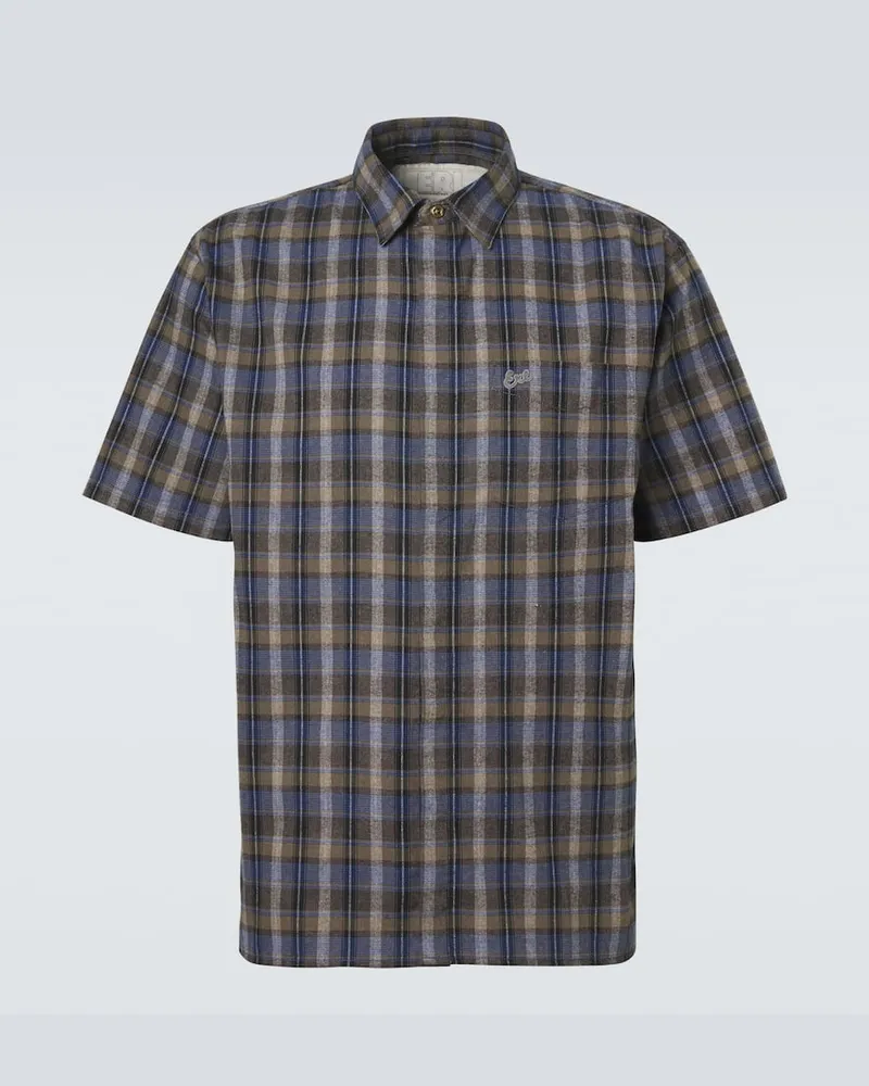 ERL Camicia in misto cotone a quadri Grigio